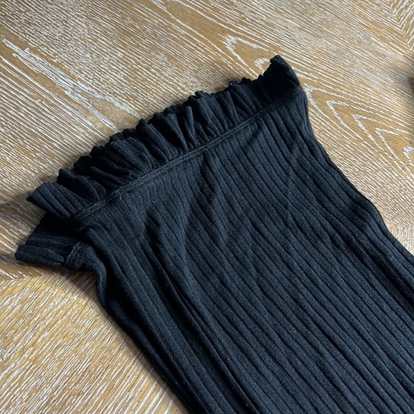 N:PHILANTHROPY Black Talker Rib-Knit Ruffle Hem Pants M - Picture 14 of 14